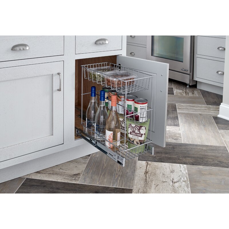 3 Tier Compact Kitchen Cabinet Pull Out Drawer