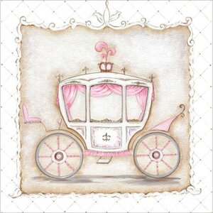 Little Princess Carriage III Canvas Art
