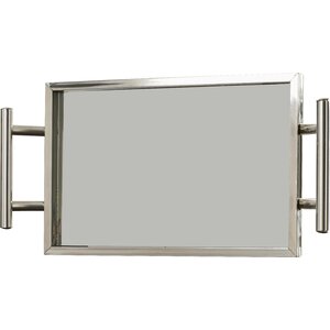 Traditional Rectangular Glass/Metal Serving Tray