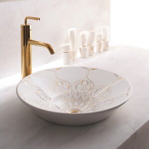 Artist Editions Ceramic Circular Vessel Bathroom Sink