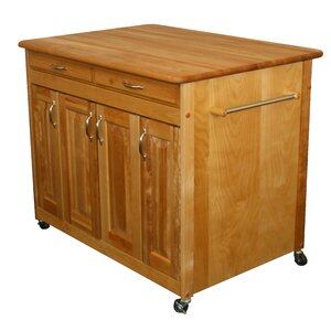 Kitchen Island with Butcher Block Top