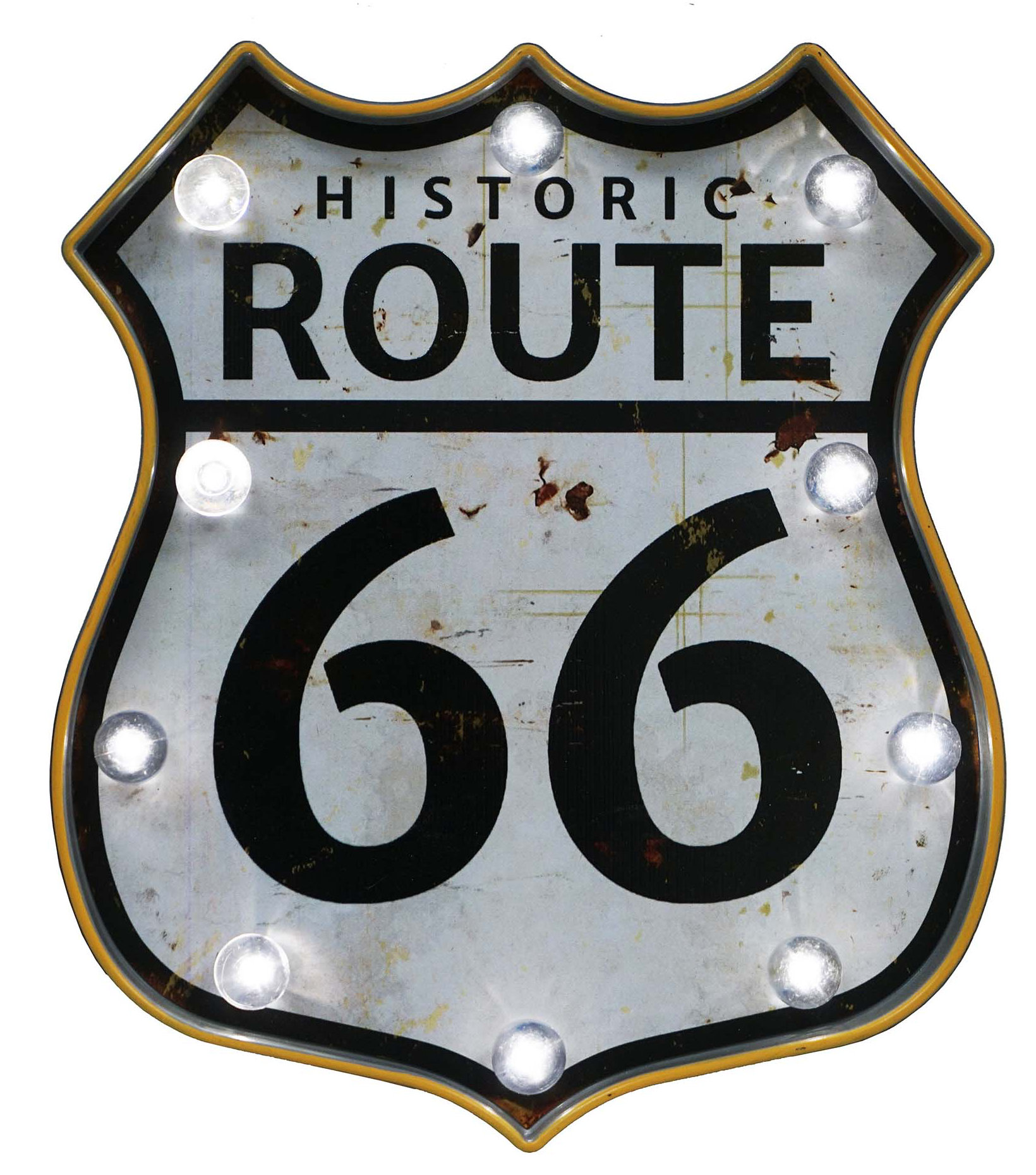 Led Lighted Route 66 Wall Décor Led Lighted Route 66 Wall Décor