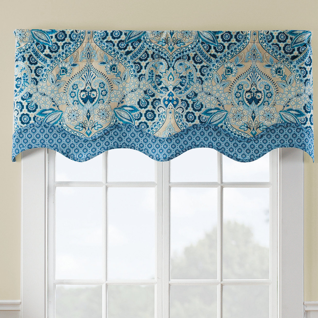 Waverly Moonlit Shadows Wave Window Curtain Valance Reviews Wayfair