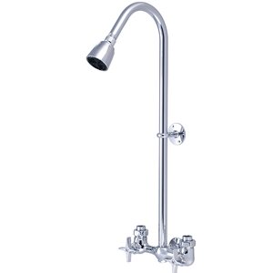 Double 4 Arm Handles Exposed Shower Faucet