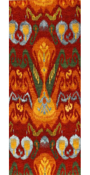 Pasargad Ny Genuine Modern Ikat Design Hand Knotted Wool Silk Red Pasargad Ny Genuine Modern Ikat Design Hand Knotted Wool Silk Red Orange Yellow Area Rug Wayfair