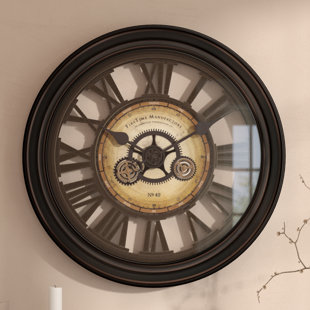 Large Gear Wall Clock Wayfair Oversized 24 Gear Works Wall Clock