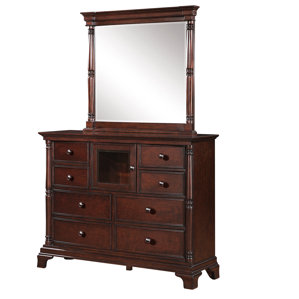Orland 8 Drawer Combo Dresser with Mir..