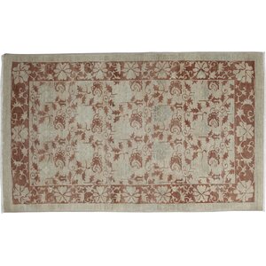 One-of-a-Kind Oushak Hand-Knotted Brown Area Rug