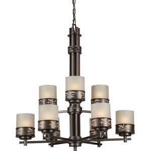 9-Light Shaded Chandelier