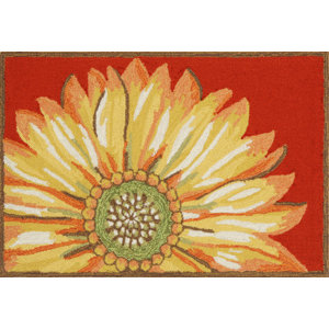 Ismay Sunflower Red Indoor/Outdoor Area Rug
