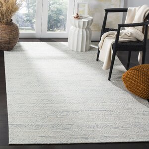 Chanelle Hand-Woven Wool Light Blue Area Rug