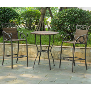 Patio Bar Dining Sets You Ll Love Wayfair Stapleton 3 Piece Bar Height Dining Set