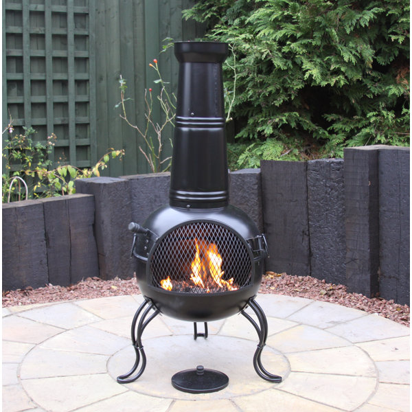 Clay And Metal Chimenea Accessories Steel Floor Protector 60cm X