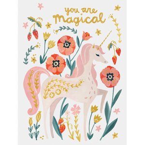 Chad Magical Unicorn by Irene Chan Stretched Canvas Wall Art