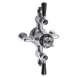 Dreigriff-Thermostat-Duscharmatur Aufputz Topaz ..