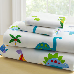 Highest Rated Sheets Wayfair Olive Kids Dinosaur Land 205 Thread Count 100 Cotton Sheet Set
