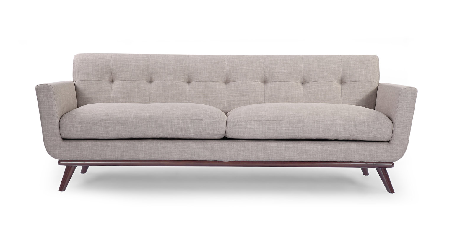 Corrigan Studio Luther Mid Century Modern Vintage Sofa With Wood Luther Mid Century Modern Vintage Sofa With Wood Legs