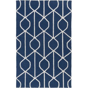 York Ellie Hand-Woven Blue Area Rug