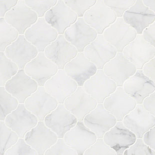 Arabesque Tile You Ll Love Wayfair Calacatta Cressa Arabesque Honed Marble Mosaic Tile In White