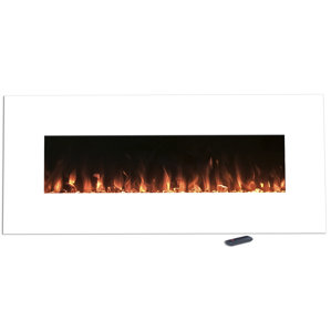 Lockport Pearl Wall Mount Electric Fireplace by Wade Logan