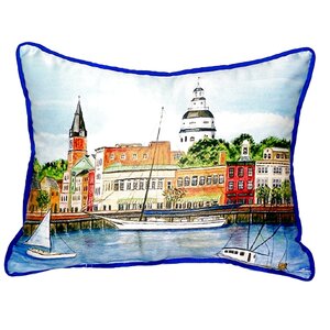 Annapolis City Dock Indoor/Outdoor Lumbar Pillow