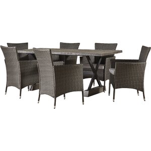 Demetria 7 Piece Dining Set with Cushions