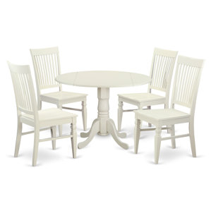 Abrahamic 5 Piece Wood Dining Set by A..