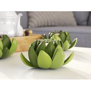 Decorative Artichoke Glass Votive (Set of 3)
