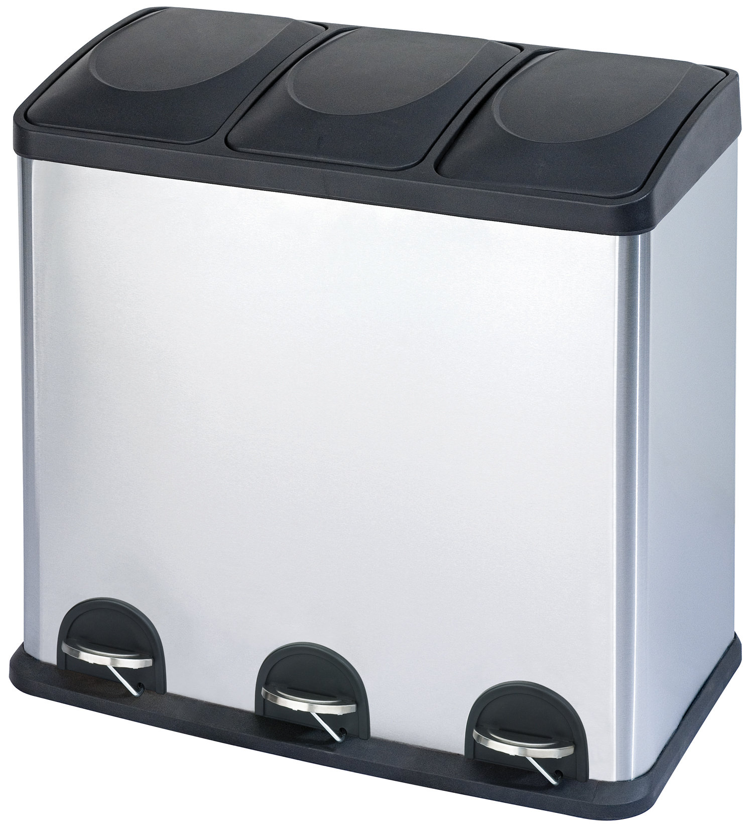 Step N Sort Stainless Steel 3 Compartment 16 Gallon Trash Can Step N Sort Stainless Steel 3 Compartment 16 Gallon Trash Can Reviews Wayfair