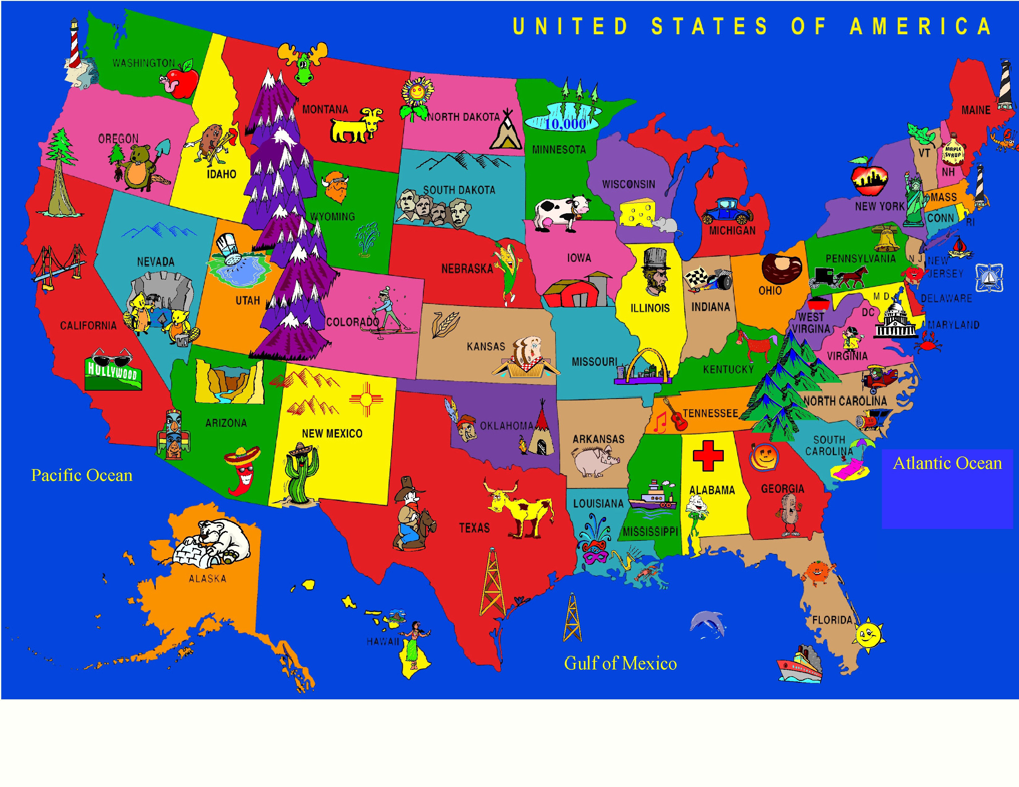 kids world fun learning usa cartoon map power loomed area rug