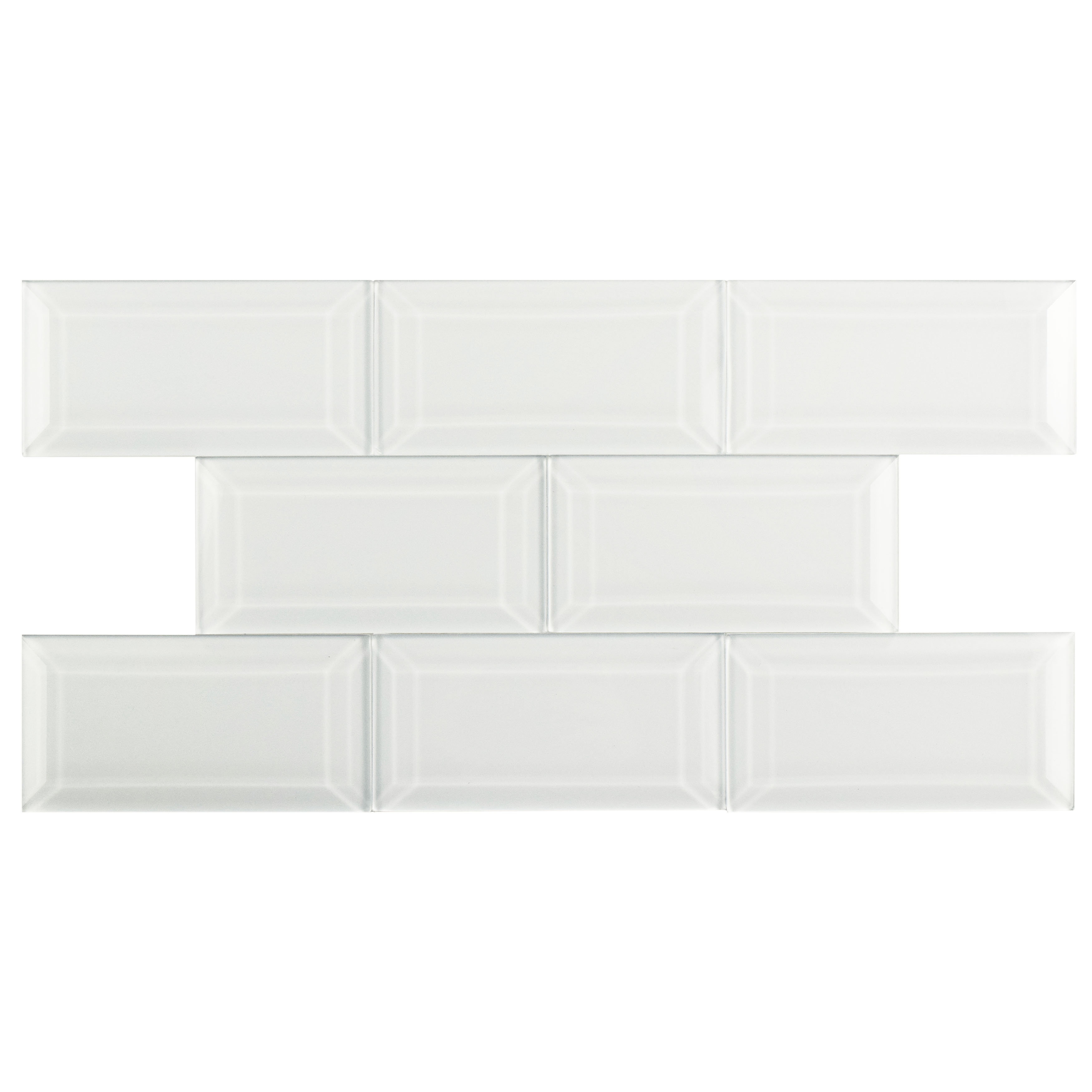 Elitetile Sierra 3 X 6 Gl Subway Tile In Glossy Ice White Wayfair