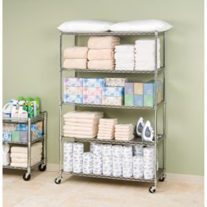 UltraZinc 5-Tier NSF Steel Wire Shelving /w Wheels