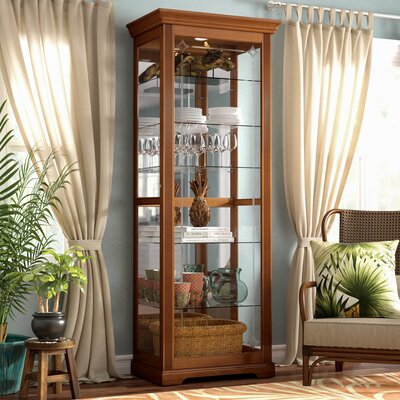 Nancy Lighted Curio Cabinet Joss Main