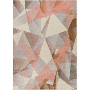 Modern Pink Area Rugs Allmodern Camren Modern Geometric Prisma Triangle Pink Area Rug