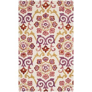 Tomo Hand-Hooked Ivory/Rust Area Rug