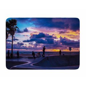 Dog town by Juan Polo Memory Foam Bath Mat
