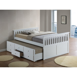 White Leather Trundle Bed Wayfair Quickview