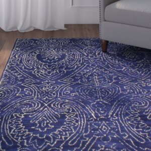 Goodridge Hand-Tufted Navy Area Rug