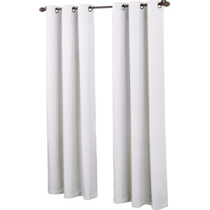 Montego Solid Room Darkening Grommet Single Curtain Panel