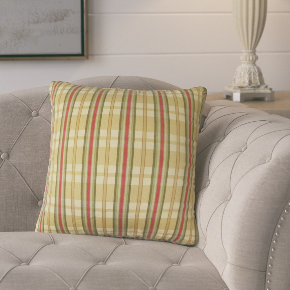 August Grove Pouliot Modern Plaid Cotton Throw Pillow Wayfair