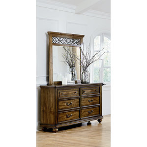 Golston 6 Drawer Dresser with Mirror by Three Posts