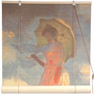Girl with a Parasol Bamboo Roller Blind