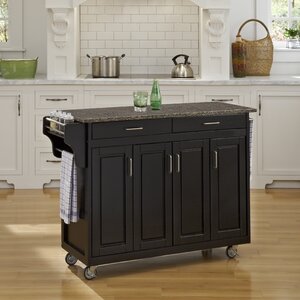 Regiene Kitchen Cart with Quartz Top