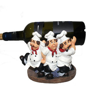 Chef Polyresin 1 Bottle Tabletop Wine Bottle Rack