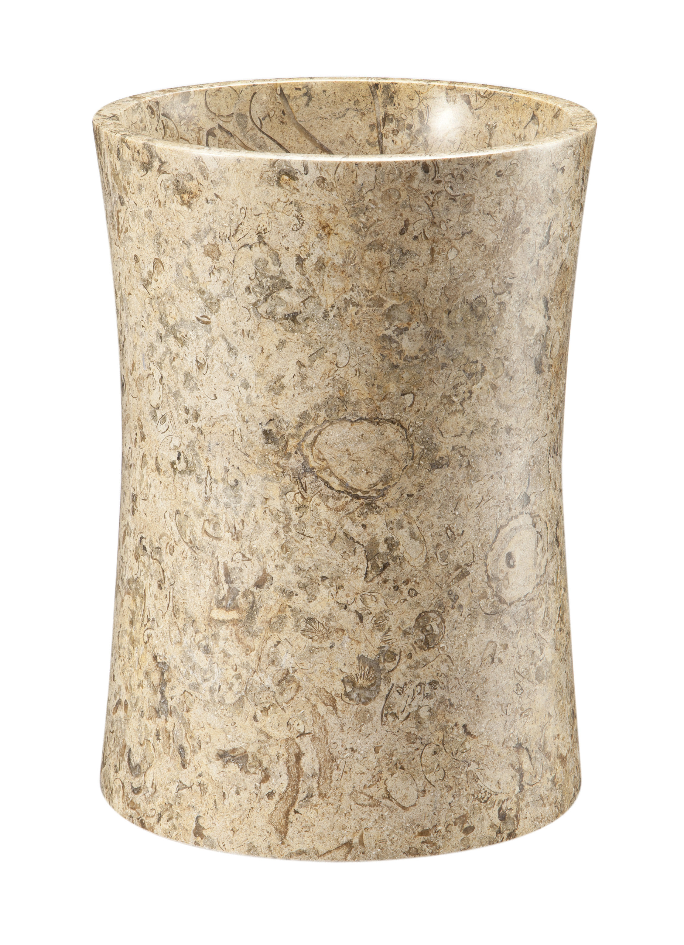 Fleur De Lis Living Root Fossil Stone 1 5 Gallon Waste Basket Wayfair