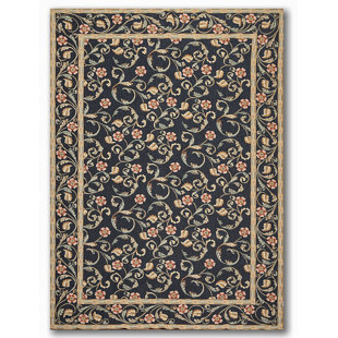 French Needlepoint Rug Wayfair One Of A Kind Edgar French Needlepoint Transitional 6 X 9 Wool Black Beige Pink Area Rug