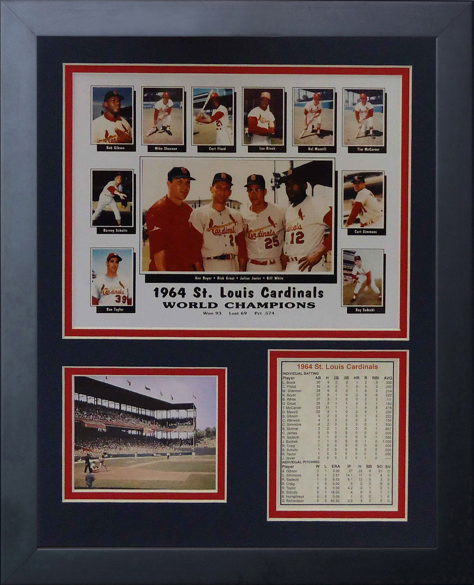 Louis Cardinals World Series Photo Framed Ozzie Smith St Size: 12.5 x 15.5