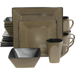 Jove 16 Piece Dinnerware Set, Service for 4