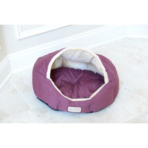 Cat Bed in Burgundy and Beige