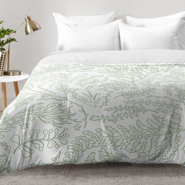 East Urban Home Herbs And Ferns Comforter Set Wayfair Herbs And Ferns Comforter Set